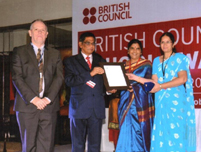 Receiving the Jindal award for Best Teacher 2013